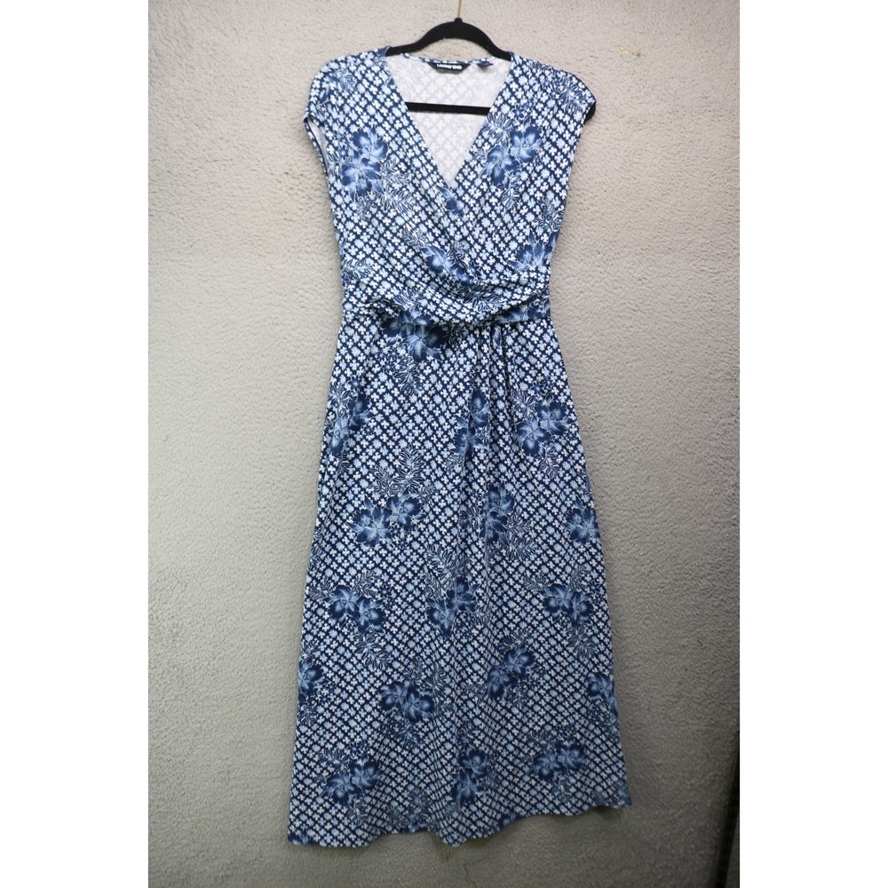 Land's End Sleeveless Babydoll Wrap Maxi Dress-XS/P-Beachy-Resort